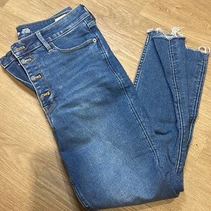 Rockstar super skinny 360 stretch extra high rise medium wash jeans